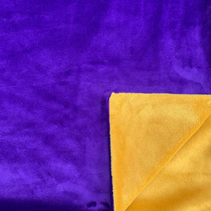 Minky Blanket - Purple and Gold Cuddle