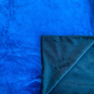 Minky Blanket-Royal Blue and Black Cuddle